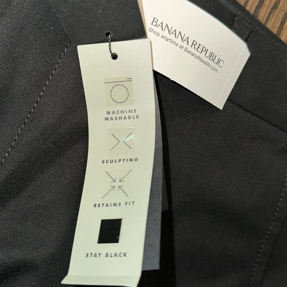 Banana Republic Ryan Black Dress Pants Straight Leg size 6S new with tags